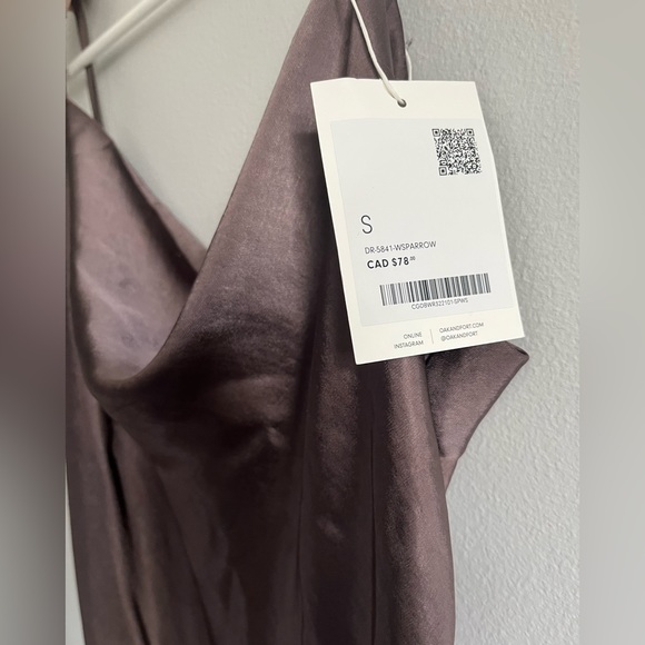 NWT Oak + Fort purple midi dress, size small - Picture 3 of 4